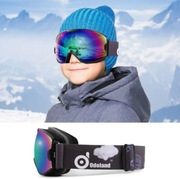 Gogle narciarskie dziecięce Odoland z motywem kota na narty lub snowboard