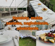 Wynajem Namiot imprezowy 4x6 ogrodowy z wyposażeniem Wypożyczalnia Śląsk