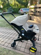 Wózek dziecięcy – khaki, składany do fotelika samochodowego