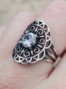 Piękna srebrna rozeta Stylizowany na stary r. 14, 4,33 g. 