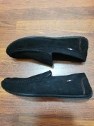 Wsowane Mokasyny Męskie Lekkie Wygodne Czarne 