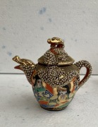 czajnik ceramiczny mały ze SMOKIEM japonia ?nagoya?  satsuma vintage