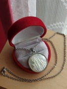 Przepiękny łańcuszek Jezus łańcuszek zawieszka Jesus stal nierdzewna cudo