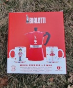 Nowy Zestaw Bialetti Moka Express +2 Kubki Nutcracker