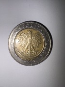 Destrukt menniczy error Moneta 5zł złotych 