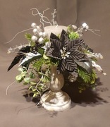 Nostalgiczny stroik świąteczny świecznik