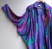 płaszcz tunika vintage unikat lata 80. retro boho tie dye