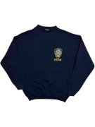 Granatowa Bluza bez kaptura NYPD retro vintage haft 90s boxy logo haft