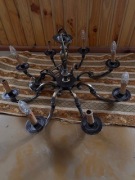 lampa mosiężna 8 ramion