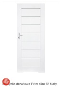 Drzwi łazienkowe białe prawostronne Slim 80 oraz ościeżnica regulowana 