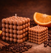 Świeca sojowa wolnostojąca bubble – kawa z pomarańczą zestaw 2 szt.