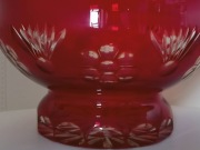 **DUŻA patera żardiniera RUBINOWY kryształ Nachtmann 1970+