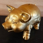 Skarbonka ceramiczna ŚWINKA DOSIA ZŁOTA - DUŻA XXL 