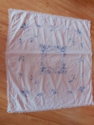 Haftowany obrusik PRL 