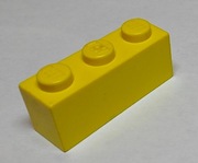 Lego 3622 klocek 1x3 żółty - 2 sztuki !