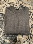 Sweterek damski VINTAGE Anja B. szary sweter kardigan popielaty j nowy