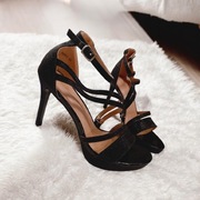 Sandały czarne szpilki czółenka błyszczące 37 38 39 40 41 