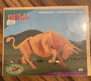 Puzzle 4D z drewna Byk