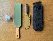 Zestaw Nóż EDC Kephart Micarta Bushcraft Outdoor Full-tang Kydex Strop Etui