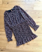 Czarna sukienka w kwiatki H&M Divided