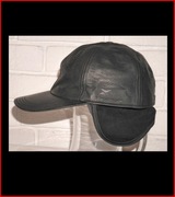 Czapka zimowa z daszkiem WIGENS brązowy r. 57 skórzana klapki stetsom