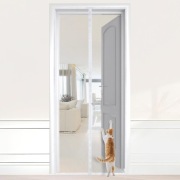 Moskitiera do drzwi magnetyczna zasłona do drzwi 90x210 cm biała