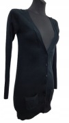 *II SWETER DAMSKI ZARA DŁUGI CZARNY S/XS ELEGANCKI MAXI