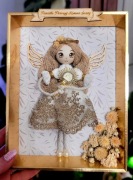 Anioł makrama w ramce 