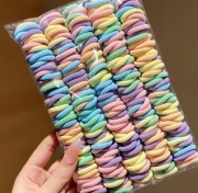 Małe gumki do włosów 100 szt. | pastelowe barwy | dziecięce fryzury