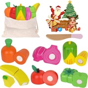 Drewniane warzywa owoce do krojenia bezpieczny zestaw zabawkowy dzieci