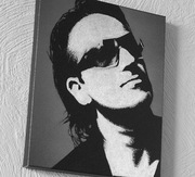 U2 Bono Obraz ręcznie grawerowany na blasze Grawer