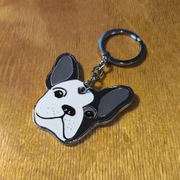 Breloczek na klucze buldog francuski - bardzo dobry stan