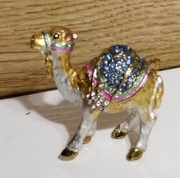 Wielbłąd, metalowe pudełko, szkatułka na drobiazgi