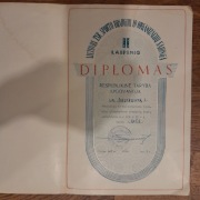 Dyplom mistrz sportu Wilno Litwa kresy 1967 język litewski ZSRR