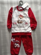 Komplet niemowlęcy rozmiar 74 kolor czerwono-biały