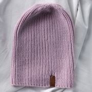 CZAPKA RÓŻOWA MERINO NASZYWKA JAKOŚĆ PROMOCJA