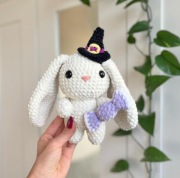 Halloween króliczek na szydełku