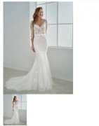 Suknia ślubna roz.36+gratis welon i futerko