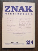 Znak miesięcznik nr 214 (4/1972) Andre Frossard; Komuna Paryska