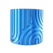 Osłonka doniczki okrągła stylowa geometryczna w łuki 10cm