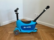 Jeździk Hulajnoga Mini2Go Plus Deluxe (z siedziskiem i drążkiem do pchania)