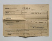 Dokument VESTA UBEZPIECZENIE 1923 rok  RZADKOŚĆ DLA KOLEKCJONERA