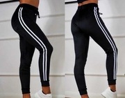 Czarne welurowe spodnie dresowe S/M