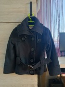 Czarna kurtka materiałowa dziewczęca NEXT roz. 116