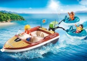 PLAYMOBIL 70091 ŁÓDŹ MOTOROWA Z PONTONAMI + 2 FIGURKI GRATIS