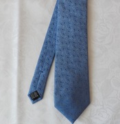 Batistini piękny  niebieski krawat jedwab 100% pudełko new