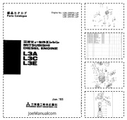Mitsubishi L3A L3C L3E Engine Parts Catalog Katalog części 