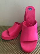 Obłędne satynowe klapki Zara na platformie rozm. 40/41 - 26,9cm