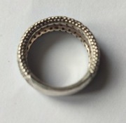 Srebrna obrączka z cyrkoniami 