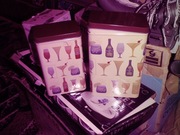 Metalowe puszki z pokrywką do przechowywania, ciekawe wzory 3 sztuki